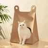 Makesure Portable Scratching Warm Felt Cat Folding Travel Cave