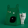 Makesure Portable Scratching Warm Felt Cat Folding Travel Cave